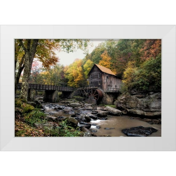 Head, Danny 32x23 White Modern Wood Framed Museum Art Print Titled - Glade Creek Mill