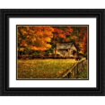 thumbnail image 1 of Head, Danny 32x25 Black Ornate Wood Framed with Double Matting Museum Art Print Titled - Autumn at the Mill, 1 of 4