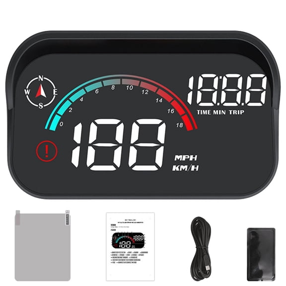 Head up Display Car GPS Digital Speedometer, Car GPS Hud, Windshield Speedometer Projector Heads up Display for Cars Suitable for All Vehicles, Digital Speedometer with Speed (Luxury)