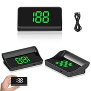 Head up Display Car GPS Digital Speedometer, Windshield Speedometer Projector, USB Cable Plug and Play, Automatic Brightness Adjustment, Large Font Display