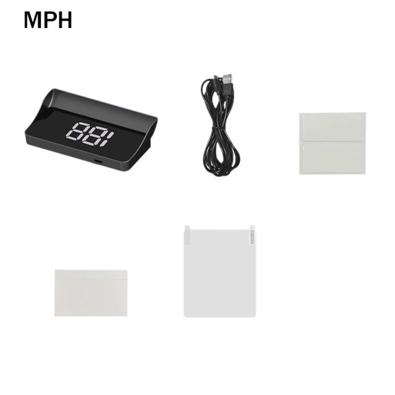 Head Up Display Car GPS Digital Speedometer Windshield Speedometer Projector, USB Plug and Play, Automatic Brightness Adjustment, Large Font Display, Compact GPS Speed Projector