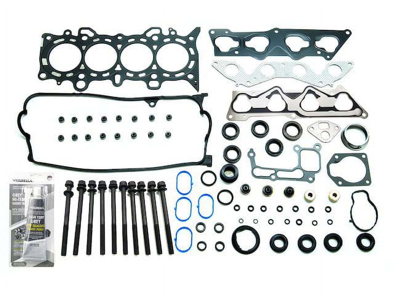 Head Gasket Set with Head Bolts - Compatible with 2001 - 2005 Honda Civic 1.7L 4-Cylinder 16-Valve SOHC DI7A1 2002 2003 2004
