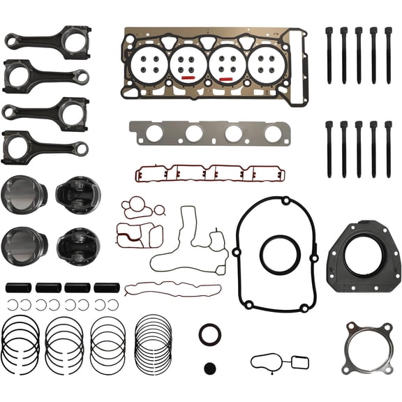 Head Gaskets Set Con Rods Pistons Kit for VW Jetta GTI Audi A3 A4 Q5 A6 2.0L TSI CDN CCZ CAE CCTA 2008-2015