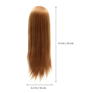 Hairingrid 26-28 Mannequin Head Hair Styling Training Head Manikin  Cosmetology Doll Head Synthetic Fiber Hair and Free Clamp H