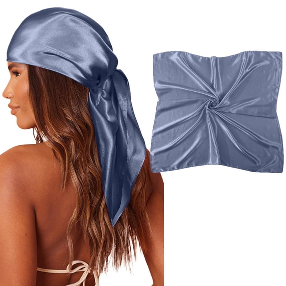 Head Hair Scarf for Women 35" Like Satin Silk Hair Wrapping Bandana | Like Satin Silk, Hair Wrapping Bandana, Large Square Scarves