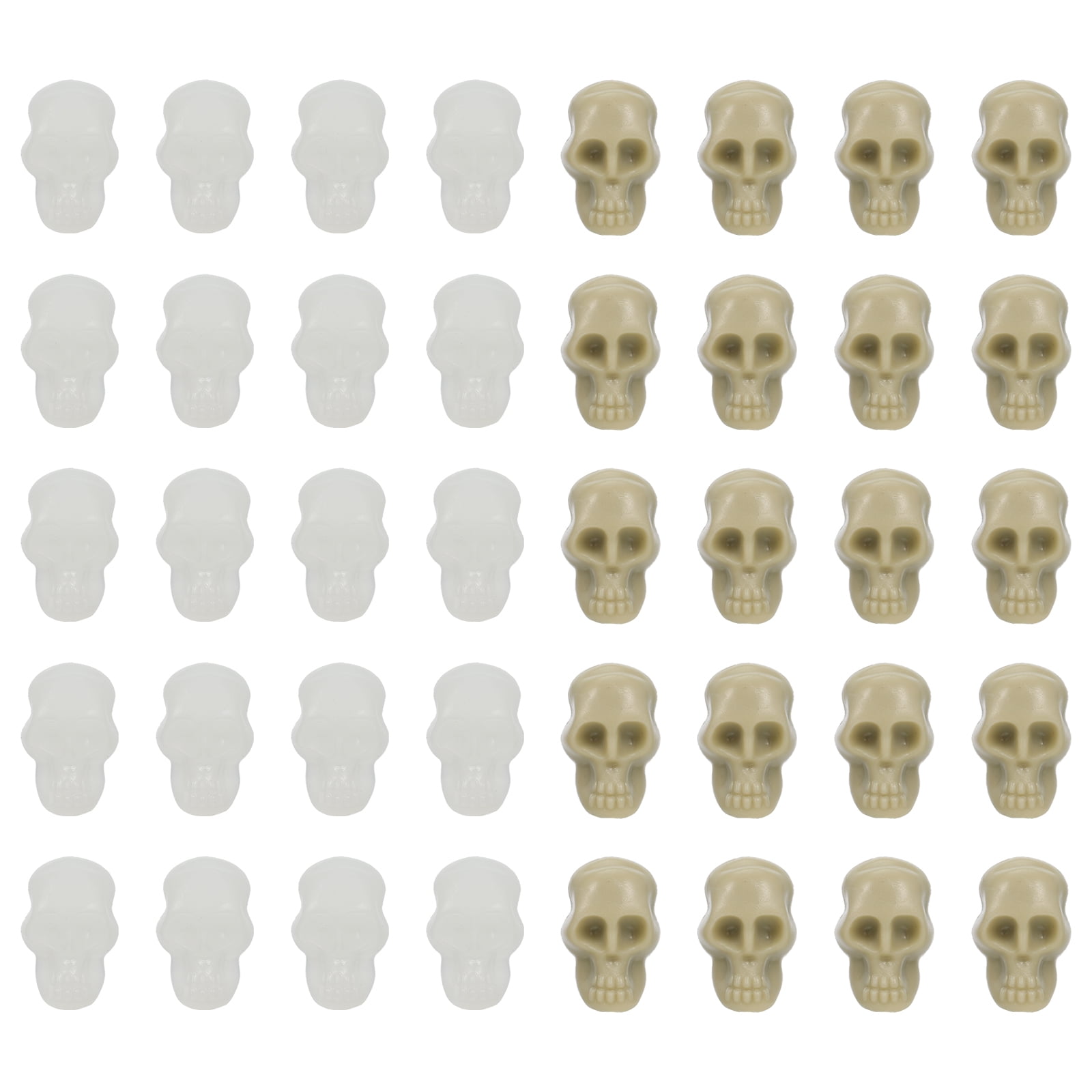 Head Halloween Mini Skeleton Party Skulls Plastic Decor Bulk Decoration
