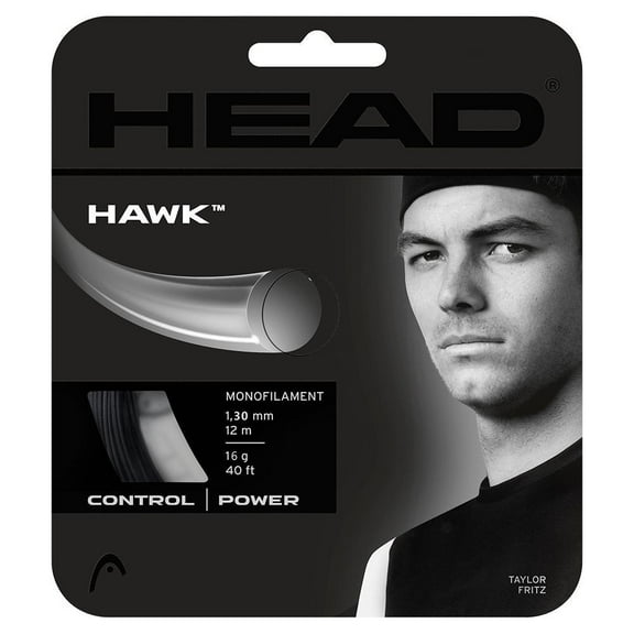 HEAD Hawk Set Tennis String (Black, 16)