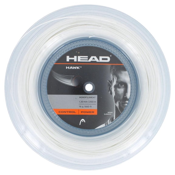 hawk 16g tennis string reel white