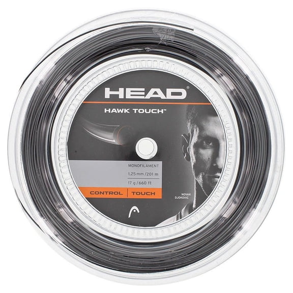 HEAD Hawk Touch Tennis Racket String 660 Feet Reel - Monofilament Racquet String, 16 Gauge, Anthracite