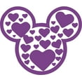 thumbnail image 1 of Head Hearts Cartoon Character Wall Art Vinyl Sticker Design Decal Girl Boy Kids Bedroom Nursery Kindergarten Fun Home Children Room Decor Sticker Wall Art Vinyl Decor Size (30x27 inch), 1 of 1