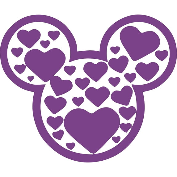 Head Hearts Cartoon Character Wall Art Vinyl Sticker Design Decal Girl Boy Kids Bedroom Nursery Kindergarten Fun Home Children Room Decor Sticker Wall Art Vinyl Decor Size (30x27 inch)