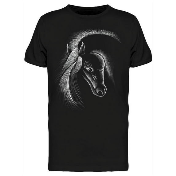 Head Horse In Darkness T-Shirt Men -Image by Shutterstock, Male 3X-Large