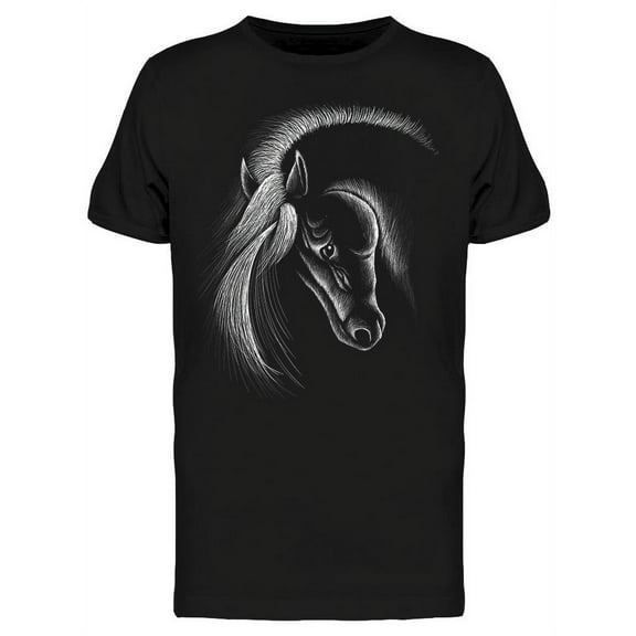 Head Horse In Darkness T-Shirt Men -Image by Shutterstock, Male Small