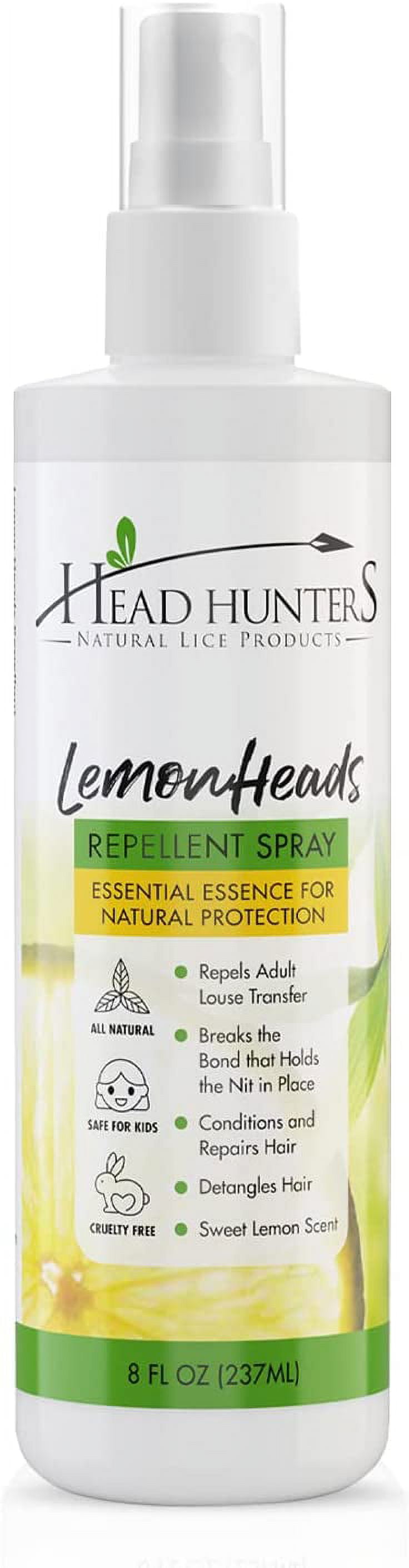 Head Hunters Lemon Heads Spray Natural Lice Repellent Spray for Kids and Adults NonToxic