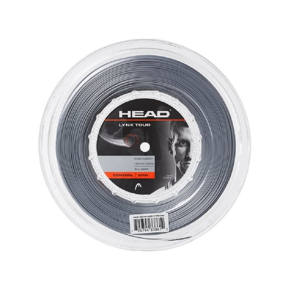 HEAD Lynx Tour Tennis Racket String 660 Feet Reel - Monofilament Racquet String, 16 Gauge, Grey