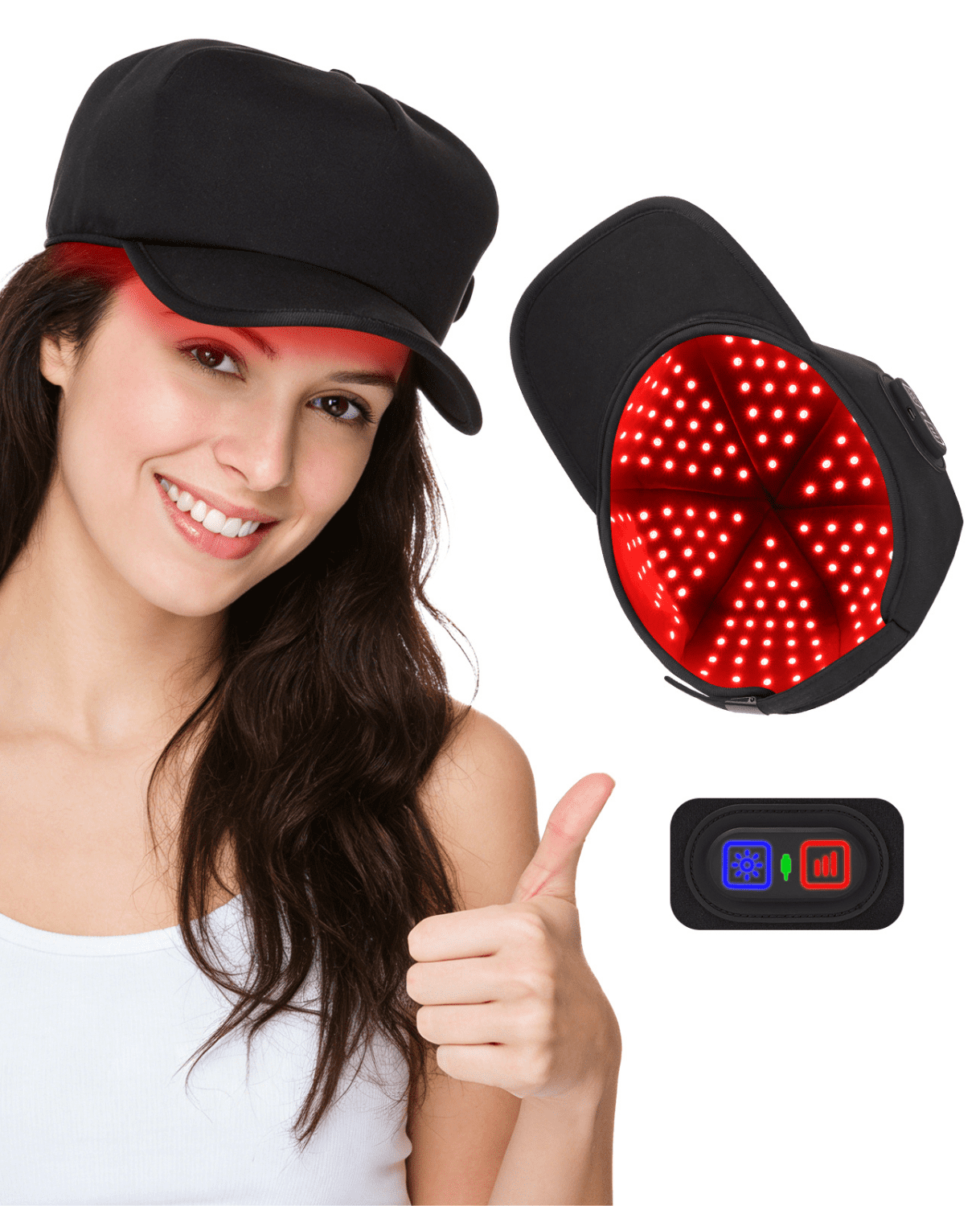 Head Massager LED Cap with 540 Medical Grade LEDs - 6 Modes & Adjustable Fit 22-27 - Rechargeable Red Light Cap for Scalp Health - Wireless Travel-Friendly