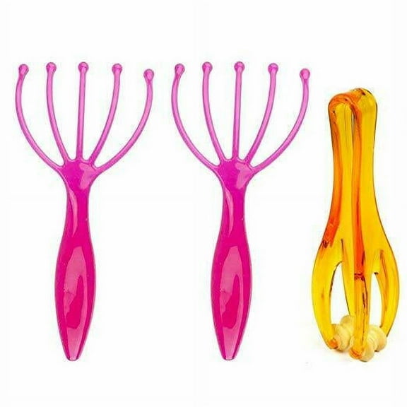 Head Massager Scalp Stress Relax, Soft Resin Finger Gripper Claw