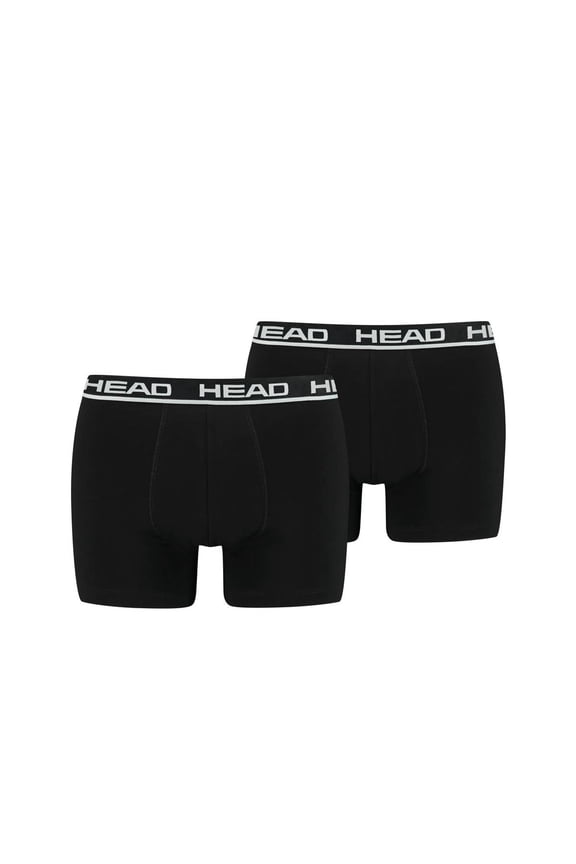 Men's Boxer Shorts, 2-Pack - Basic, Cotton Stretch, Plain Black Xl (X-Large)