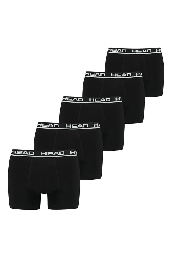 Men's Boxer Trunks, 5 Pack - Basic Boxer Trunks Ecom, Stretch Cotton Black S (Small)