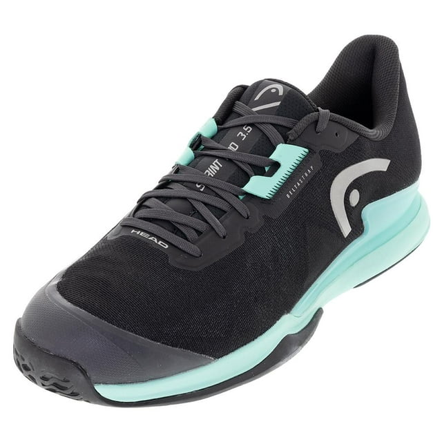 Head Men`s Sprint Pro 3.5 Tennis Shoes Black and Teal (  8   )