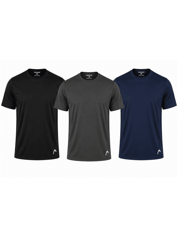 Mens 3Pk Performance Packaged Crew Undershirts, Bcn, M