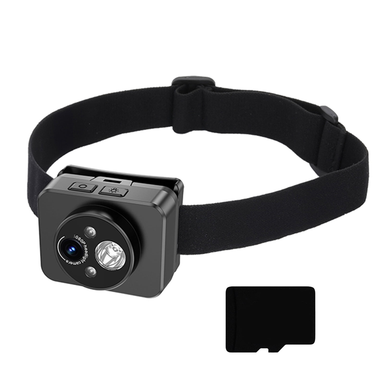 Head Mounted Camera 120°Wide Angles Night Sights Headlamp Camera Headlights Camera for Motorcycling Adventure Shot