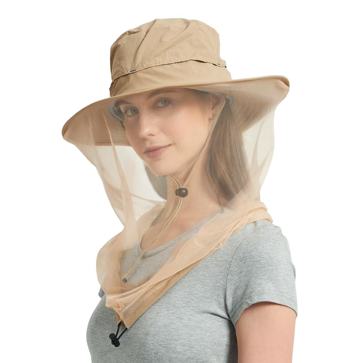 Netted Hat Head Net Hat - Safari Hat Sun Hat Bucket Hat Fishing Hat with Netting ...