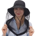 thumbnail image 1 of Head Net Hat, Safari Hat Sun Hat Bucket Hat with Hidden Net Mesh 1Pack, 1 of 6