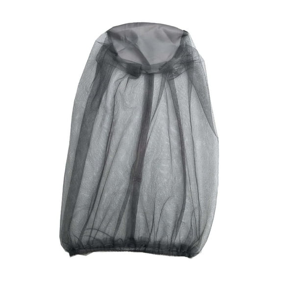 Head Net Mesh Face Neck Netting Hood Screen Net with Extra Fine Holes Fishing Cap Protector for Hiking Gardening Climbing Adventure Gray