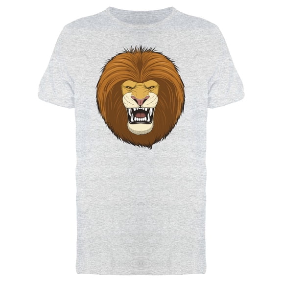 Head Of A Fierce Lion T-Shirt Men -Image by Shutterstock, Male Small