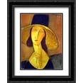 thumbnail image 1 of Head Of A Woman 2x Matted 19x22 Black Ornate Framed Art Print by Amedeo Modigliani, 1 of 2