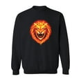 thumbnail image 1 of Head Of An Aggressive Fire Lion  Sweatshirt Men -Image by Shutterstock, Male XX-Large, 1 of 4