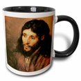 thumbnail image 1 of 3drose, Head of Christ by Rembrandt Van Rijn, 11oz Two-tone Black Mug, 1 of 6