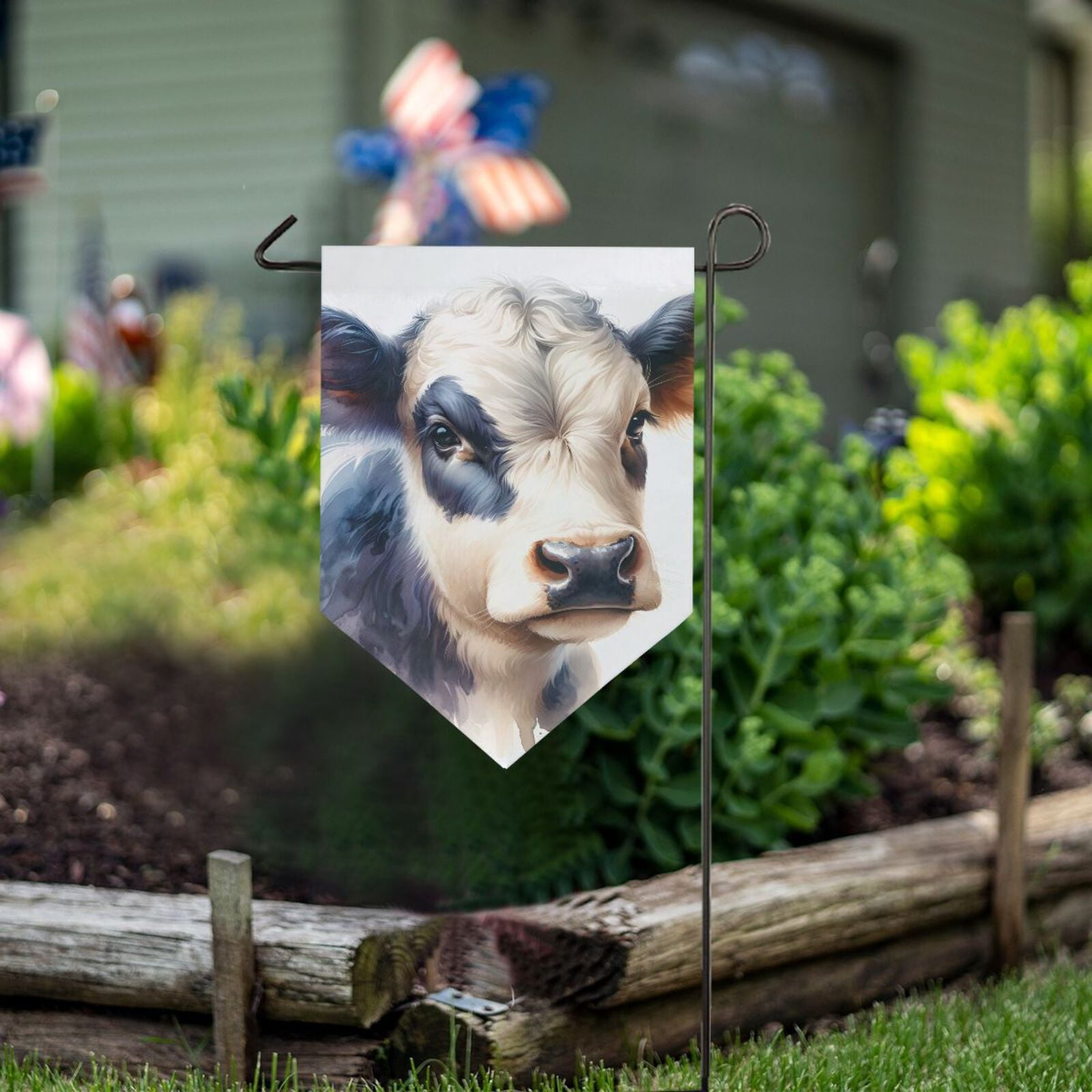 Head Of Cow Garden Flag 18
