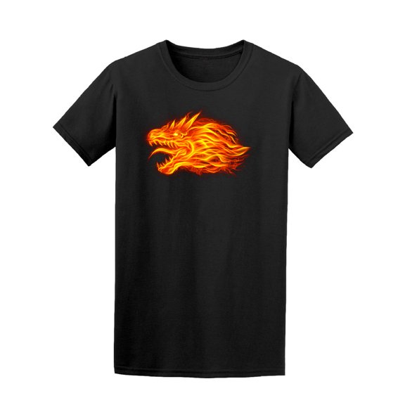 Head Of Fire Dragon T-Shirt Men -Image by Shutterstock, Male 4X-Large