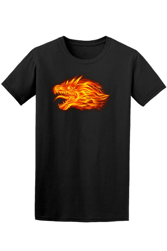 Head Of Fire Dragon T-Shirt Men -Image by Shutterstock, Male XX-Large
