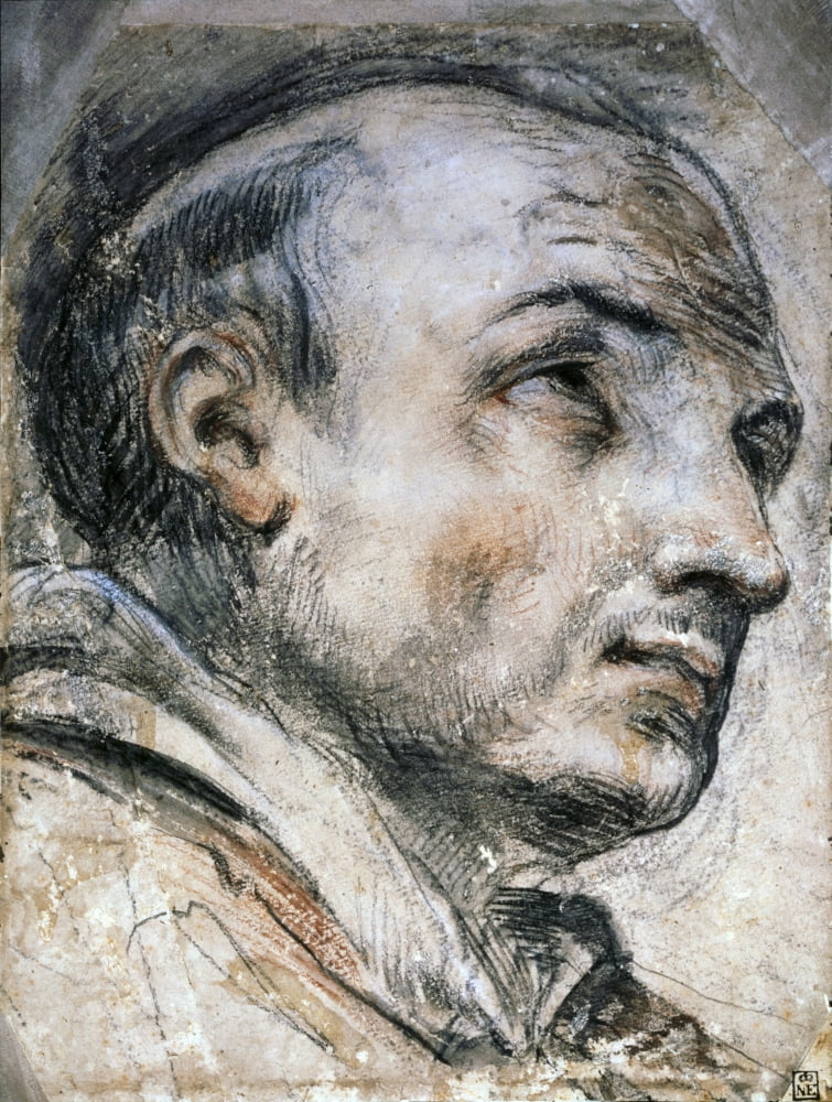 Head Of The Blessed Pietro From Rome Canvas Art - (18 x 24)