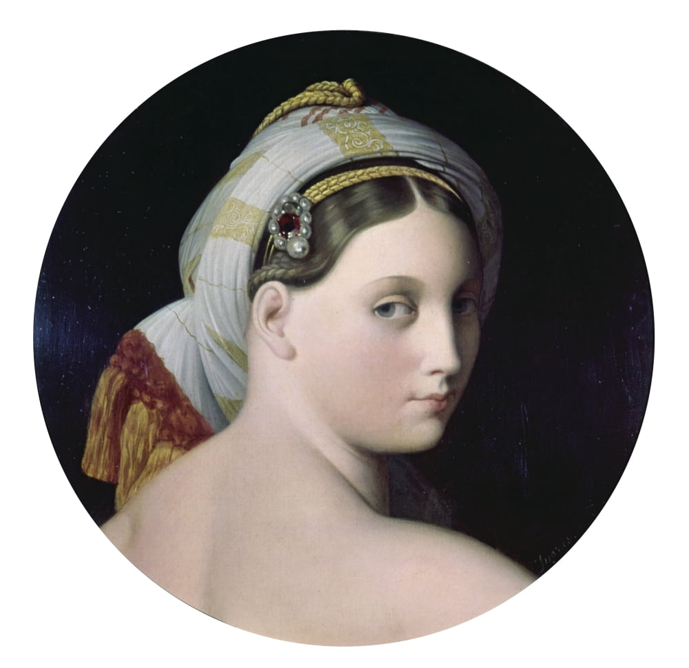 Head Of The Grande Odalisque Canvas Art - (36 x 24)