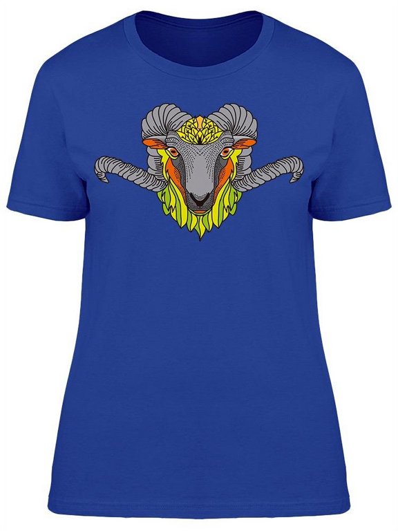 Head Patterned Goat T-Shirt Women -Image by Shutterstock, Female 3X-Large