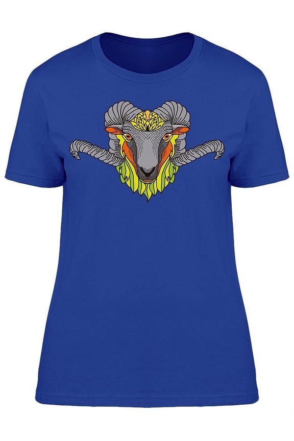Head Patterned Goat T-Shirt Women -Image by Shutterstock, Female 3X-Large