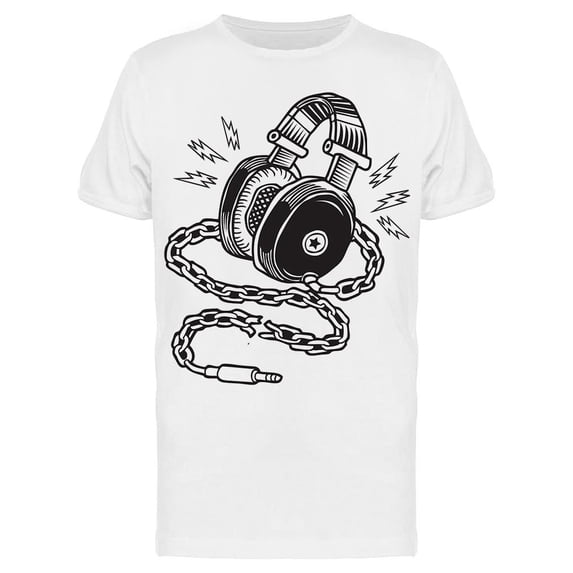 Head Phone And Chain Tee Men's -Image by Shutterstock