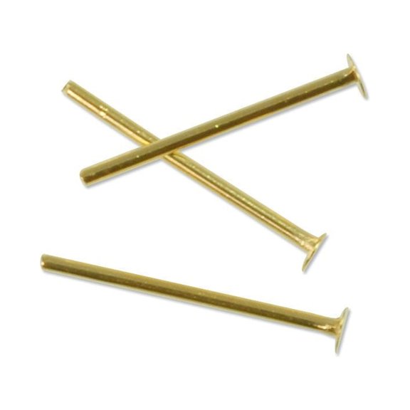 Head Pin 1/2" 21gauge Gold Plated (Package of 10)