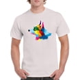 thumbnail image 1 of Head Portrait Corgi Multicolor T-Shirt Men -Image by Shutterstock, Male 4X-Large, 1 of 4