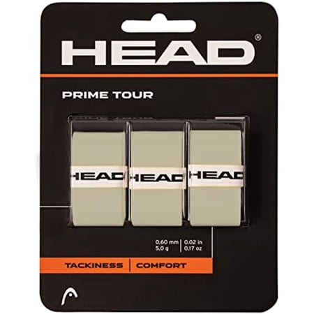 Head Prime Tour Tennis Overgrip 3-Pack Grey