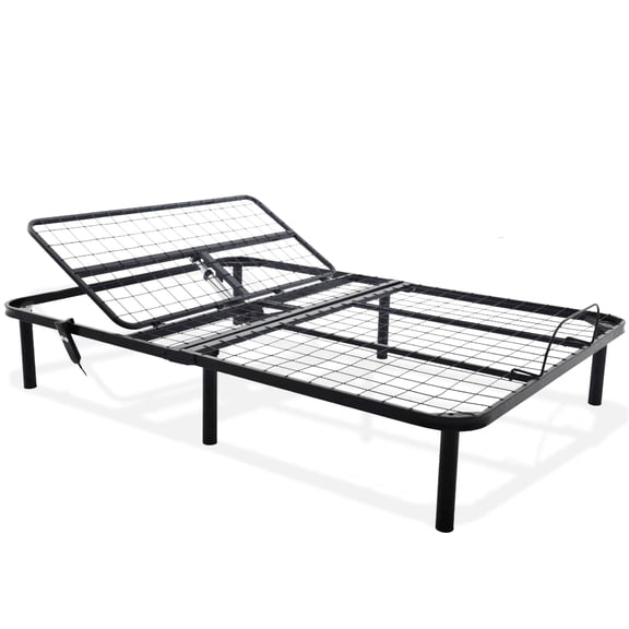 Head Up Only Queen Bed Base, 850lbs Load Capacity, Quick Assembly, Black Steel Design Adjustable Base With Lift Feature, And Long-lasting, Construction