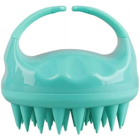 Head Relaxation Ergonomic Scalp Scrubber for Dandruff Removal Exfoliating Brush To Exfoliate and Massage Scalp Wet Or Dry (Green)