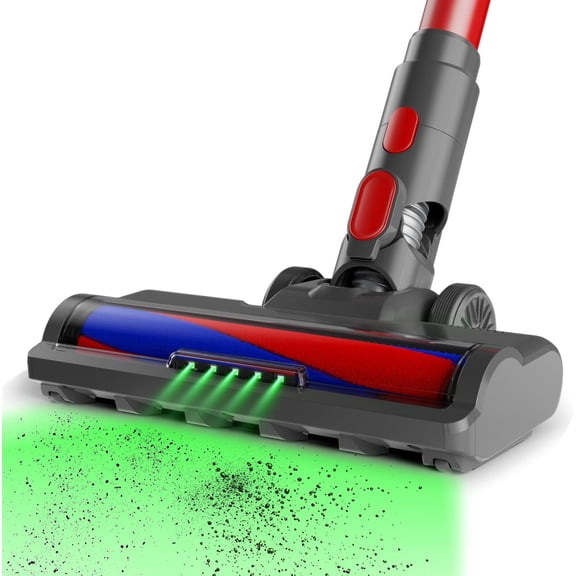 Head Replacement for yson V7 V8 V10 V11 V15, SV10 SV11 SV12 SV14 SV15 SV22 SV25 SV27 SV28, Replacement Parts with 5 Green LEDs, Soft Roller, Vacuum Attachment for Hardwood Floors