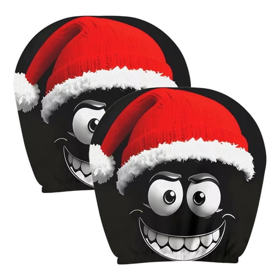 Head Rest Cover For Car Christmas Headrest For Cars Cute Cartoon Eyes Protector Car Head Rest Covers With Faces Funny Car Seat Headrest Cover Washable Reusable Protector Truck Suv Interior Decor
