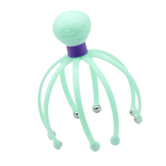 Head Scalp Massager Comb – Neck Massage Roller Claws Tool for Hair Growth, Stress Relief, Muscle Tension – Manual Handheld Massager for Back, Neck, Body – Green