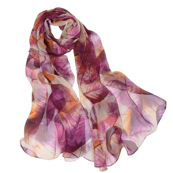 Head Scarf, Audhol Lightweight Floral Birds Print Cotton Scarves and Wraps for Summer Shawl Summer Scarf for Women Lightweight Purple One Size